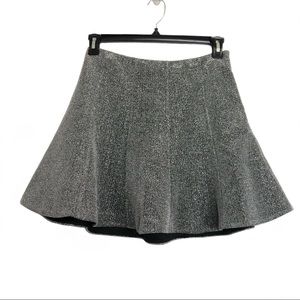 Express Metallic Skater Skirt Silver Size 8